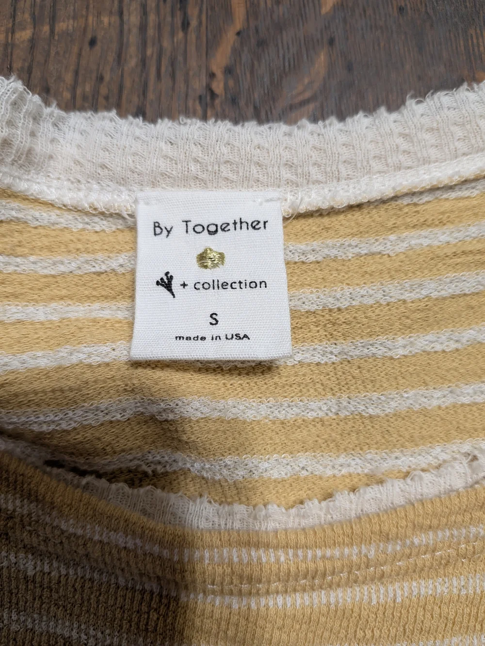 By Together Golden Harvest Yellow & White Striped Sweater